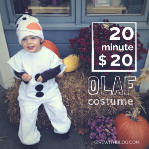 20 Minute $20 Olaf Costume